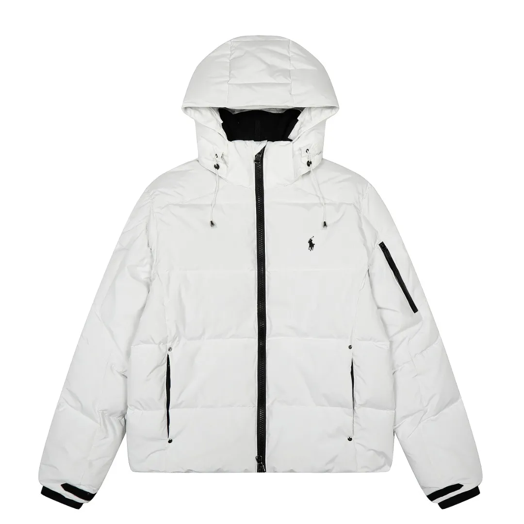 P720 Top quality" Style number: 9004# [Ralph Lauren winter basic classic embroidered men's and women's couple's same style hooded down jacket] ✅Ralph Lauren American retro arm zipper high version top-level down filling winter down jacket ✅100% high-quality white duck down, high version top-level down filling ✅Double-layer inner velvet to strictly prevent velvet running ✅Built-in adjustable drawstring, windproof and cold-proof, considerate and in place ✅Original version The maximum size can be worn up to 200 pounds. Loose and comfortable, no pressure. ✅Same style for male and female couples. Recommended OOTD outfits in winter~ Size: S-XL Color: Black White Khaki Navy Blue Light Blue